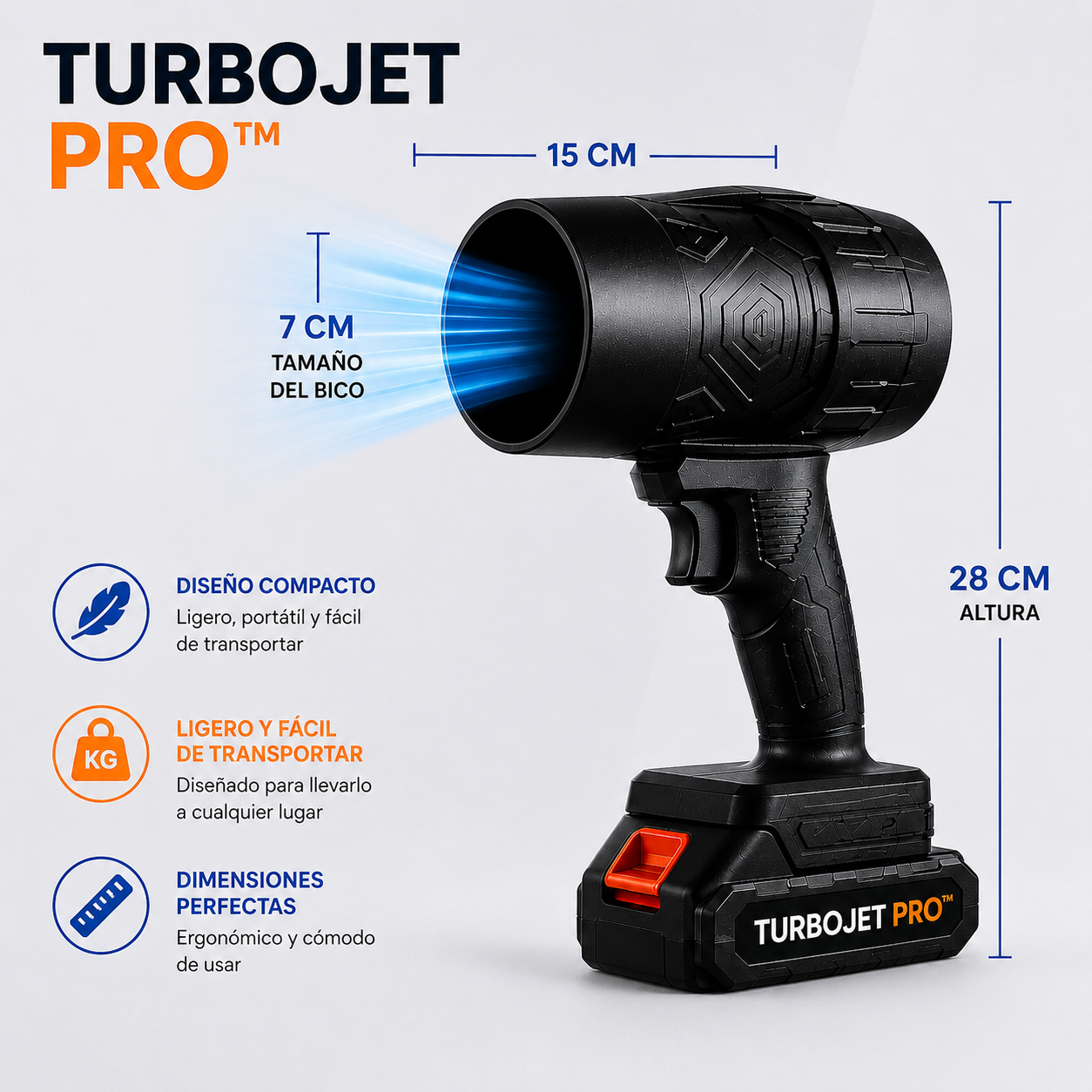 Soplador de Aire Portátil TurboJet Pro™